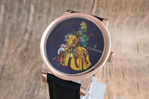 正规昆仑18K玫瑰金珐琅盘二手手表交易平台给几折回收