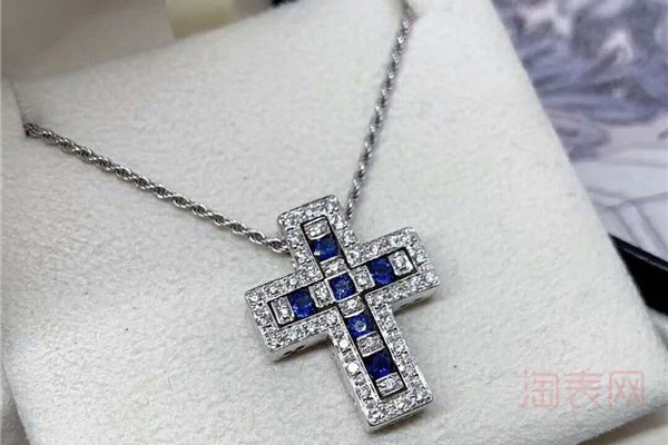 二手奢侈品珠宝首饰玳美雅十字架项链