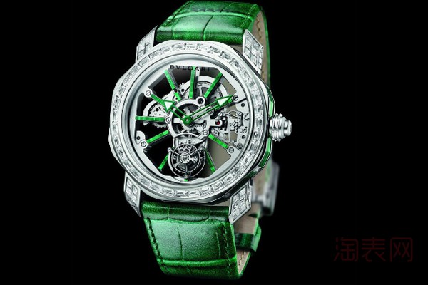 二手宝格丽绿色镂空手表展示图