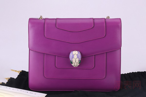 二手宝格丽紫色蛇头包包展示图