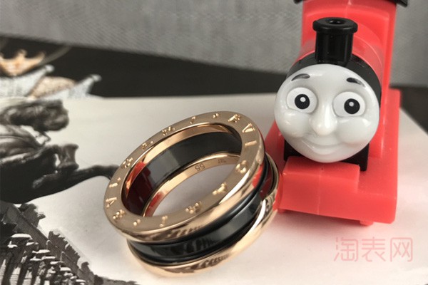 二手奢侈品宝格丽B.ZERO1系列黑陶瓷三环戒指
