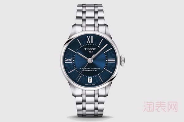 二手天梭杜鲁尔经典系列蓝盘手表展示图