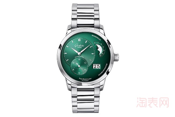 二手格拉苏蒂原创偏心系列l绿盘手表展示图