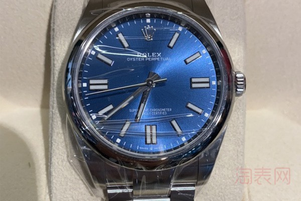 劳力士蚝式恒动系列蓝盘旧手表