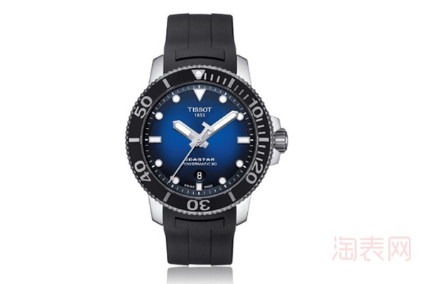 二手天梭海星系列橡胶手表展示图