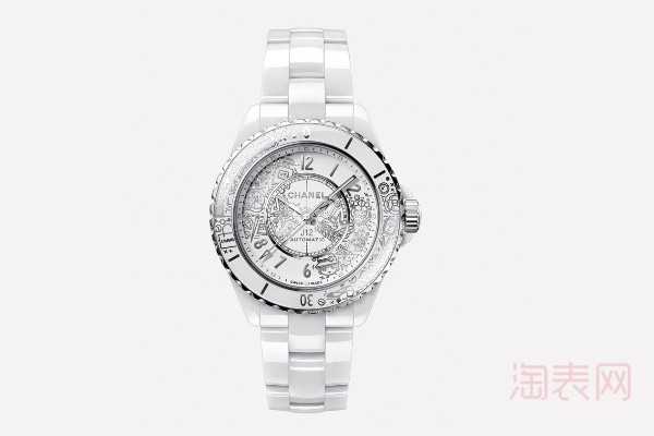 二手香奈儿白色陶瓷机械手表展示图