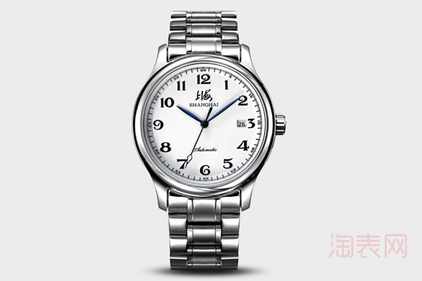 二手老上海经典款蓝针手表展示图
