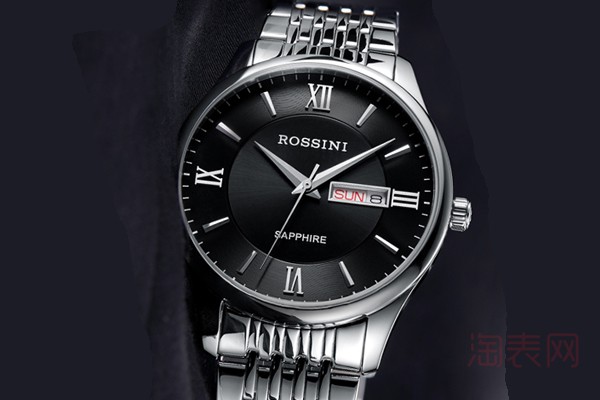 二手罗西尼启迪系列黑盘手表展示图