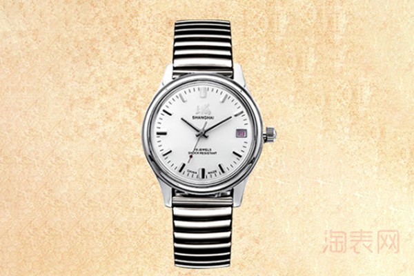 二手老上海日期精钢手表展示图