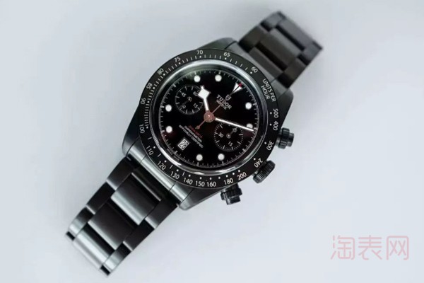二手帝舵碧湾系列黑钢款手表展示图
